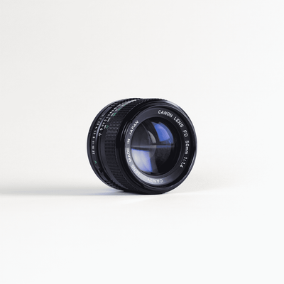Canon camera lens on a white background