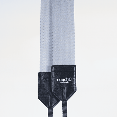Couch Camera Strap | Recycled Industrial Silver Seatbelt