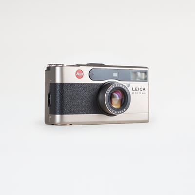 Leica Minilux with Summarit 40mm f/2.4, three-quarter front