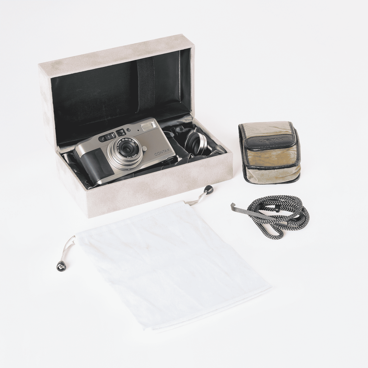 Contax TVS Mint In Box With Case, Strap, Manual – Brooklyn Film Camera Contax TVS Mint In Box With Case, Strap, Manual – Brooklyn Film Camera