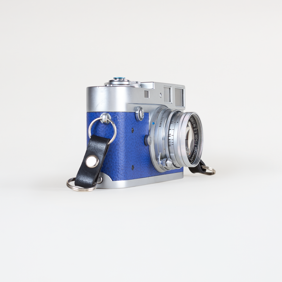 Leica M2, Single Stroke + Elmar 50mm 2.0 CLA'd - Blue Leather