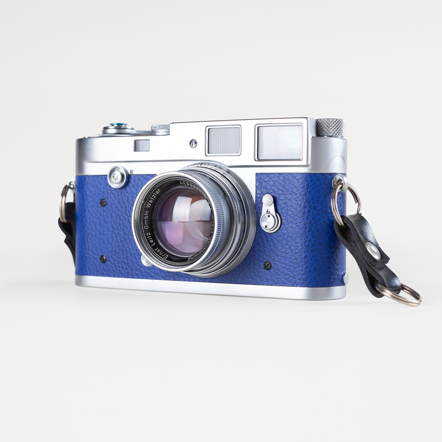 Leica M2, Single Stroke + Elmar 50mm 2.0 CLA'd - Blue Leather