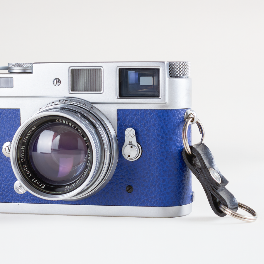 Leica M2, Single Stroke + Elmar 50mm 2.0 CLA'd - Blue Leather
