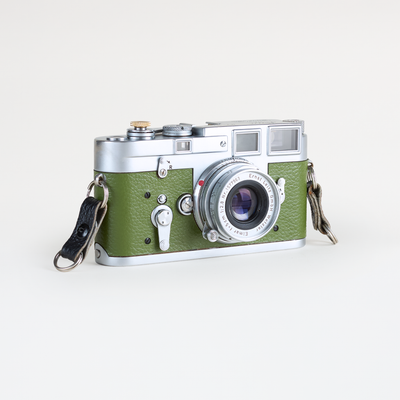Leica M3, Single Stroke + Elmar (Collapsible) 50mm F/2.8 | CLA'd (Green Leather)