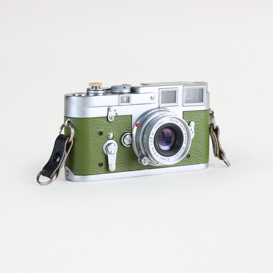 Leica M3, Single Stroke + Elmar (Collapsible) 50mm F/2.8 | CLA'd (Green Leather)