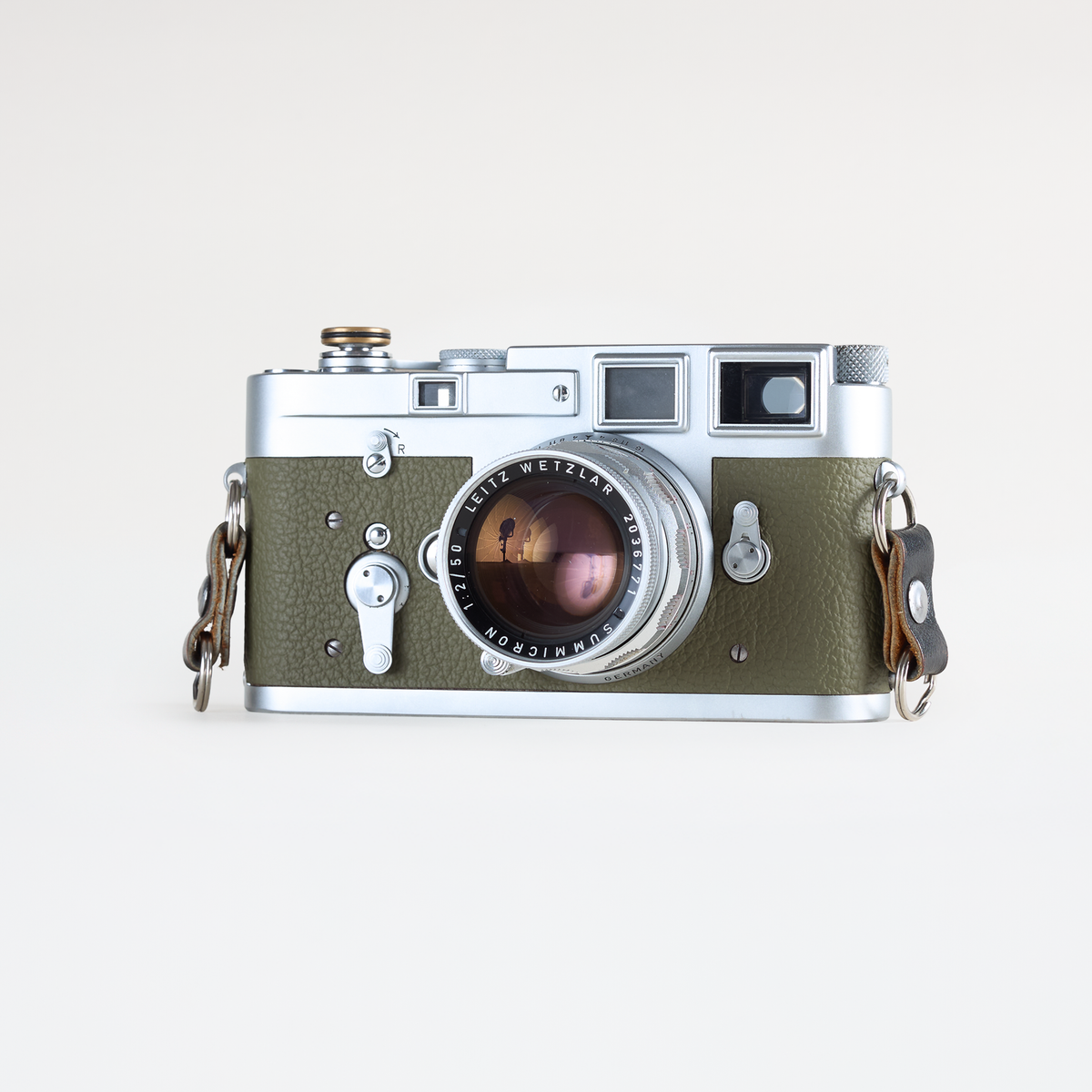 Leica M3 (Green leather, Single Stroke) + Summicron 50mm F/2 | CLA'd