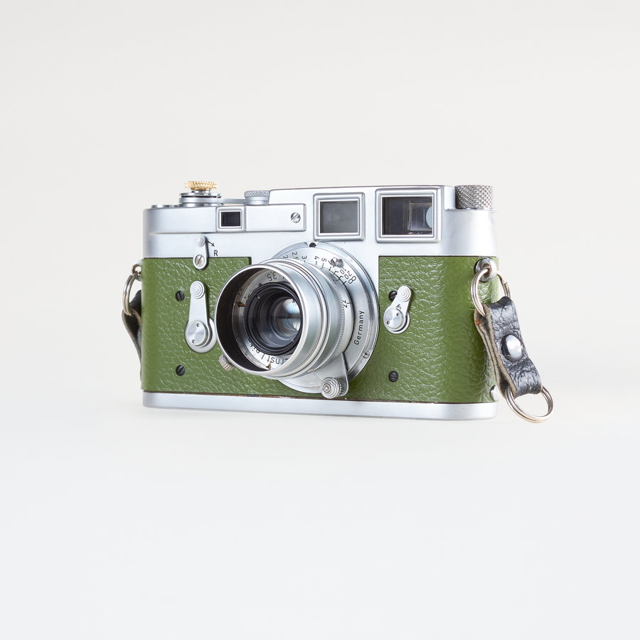 Leica M3, Single Stroke + Elmar 35mm F/3.5 | CLA'd (Green Leather)