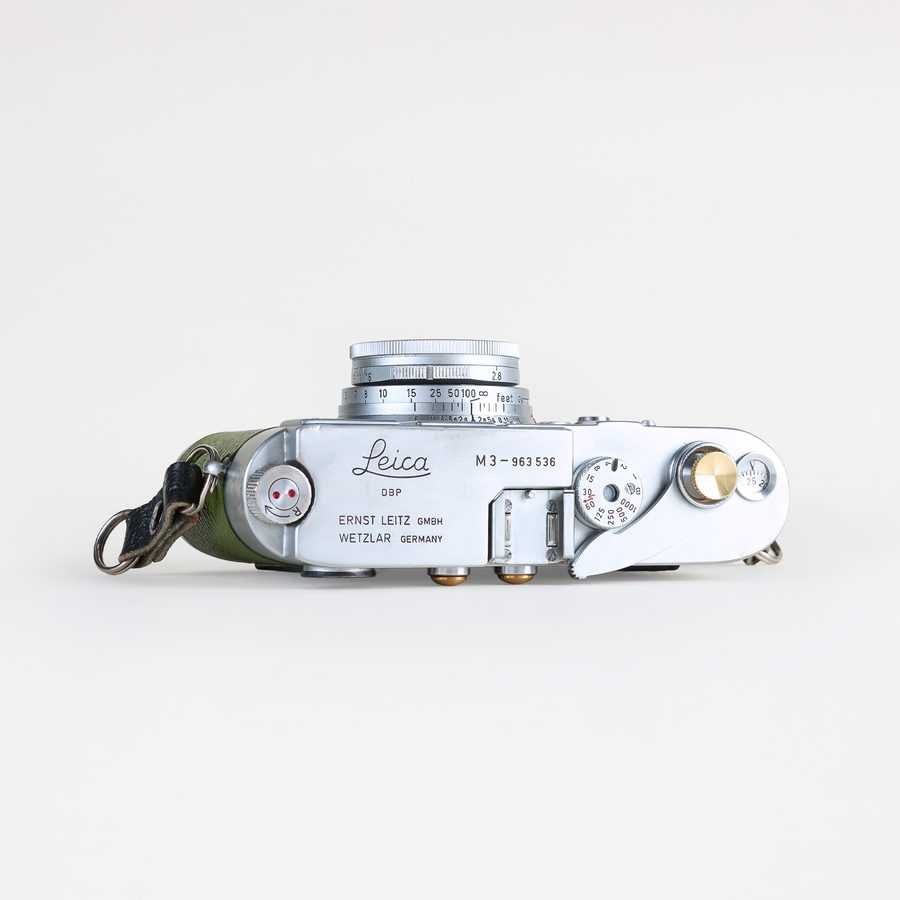 Leica M3, Single Stroke + Elmar (Collapsible) 50mm F/2.8 | CLA'd (Green Leather)
