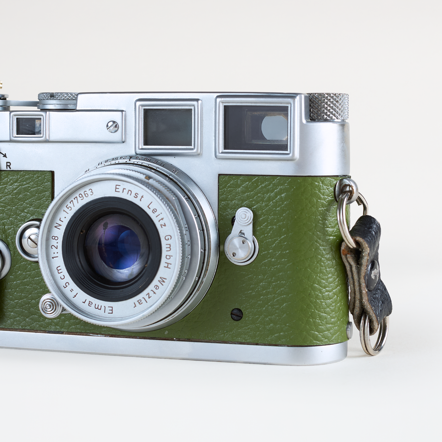 Leica M3, Single Stroke + Elmar (Collapsible) 50mm F/2.8 | CLA'd (Green Leather)