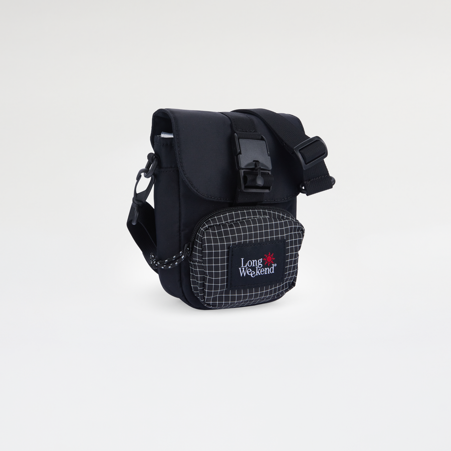 Long Weekend Crossbody Bag in Black, front