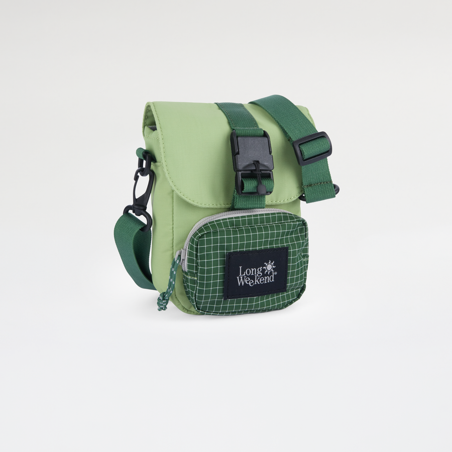 Long Weekend Crossbody Bag in Moss, front