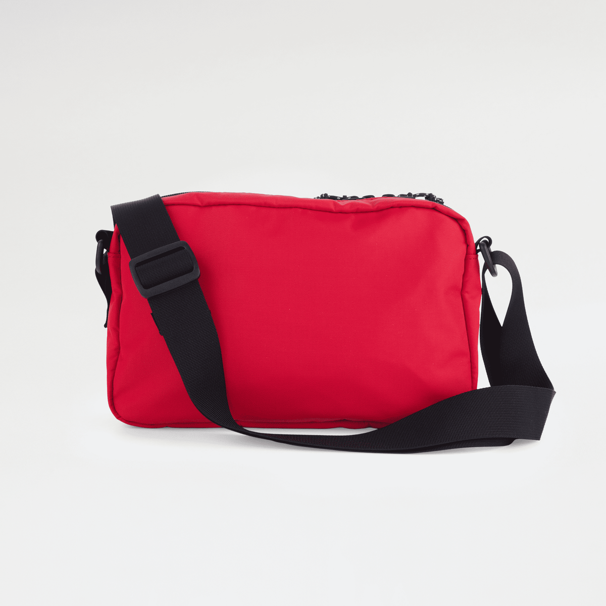 Long Weekend Santa Fe Shoulder Bag in Chili Red, back with strap