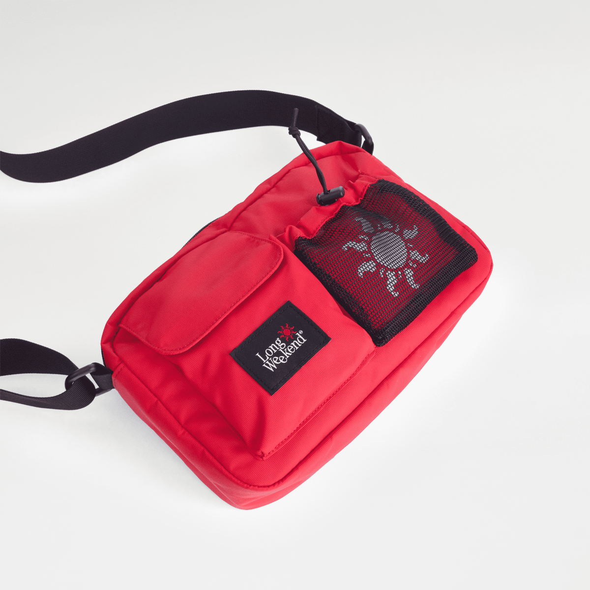 Long Weekend Santa Fe Shoulder Bag in Chili Red, from above