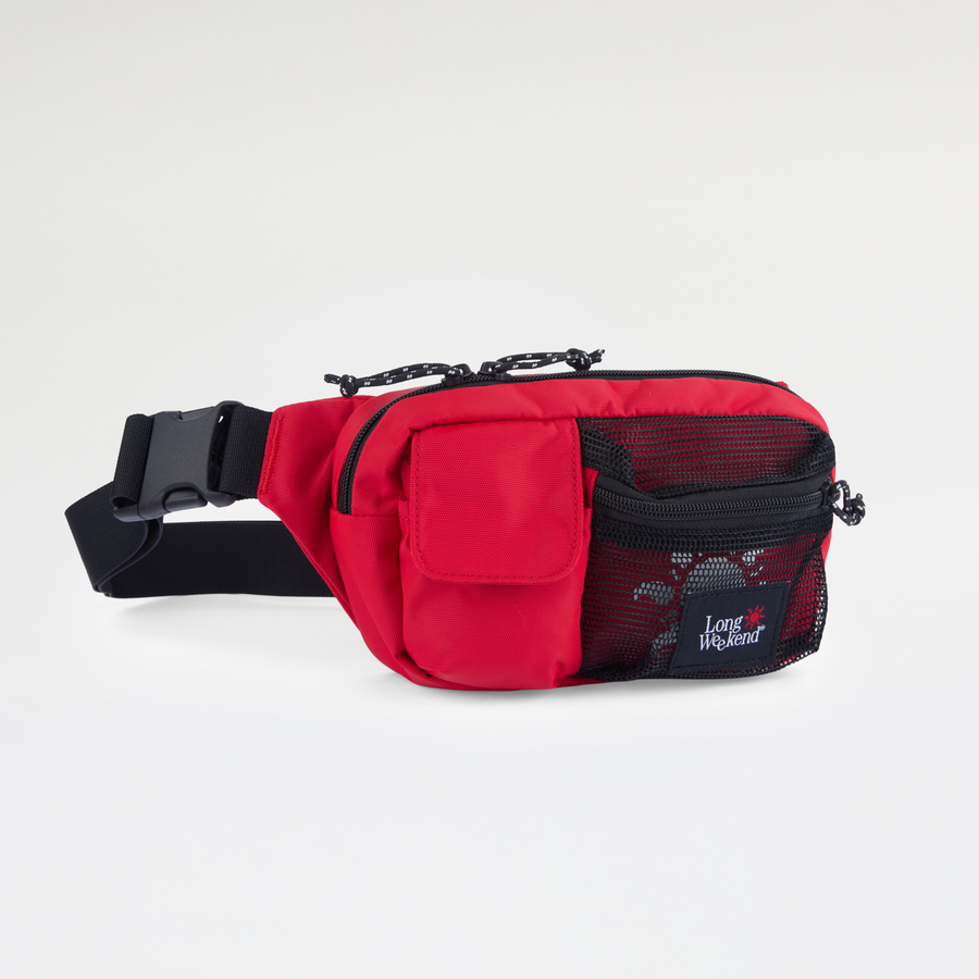 Long Weekend Monterey Sling in Chili Red, angled front