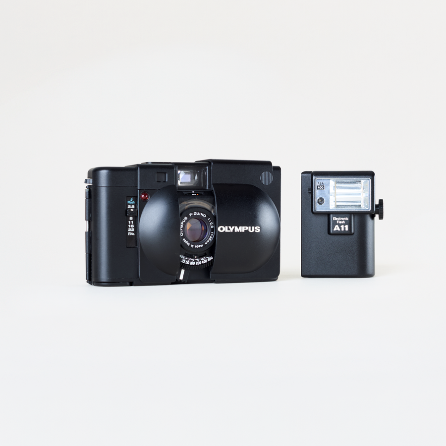 Olympus XA w/ A11 Flash