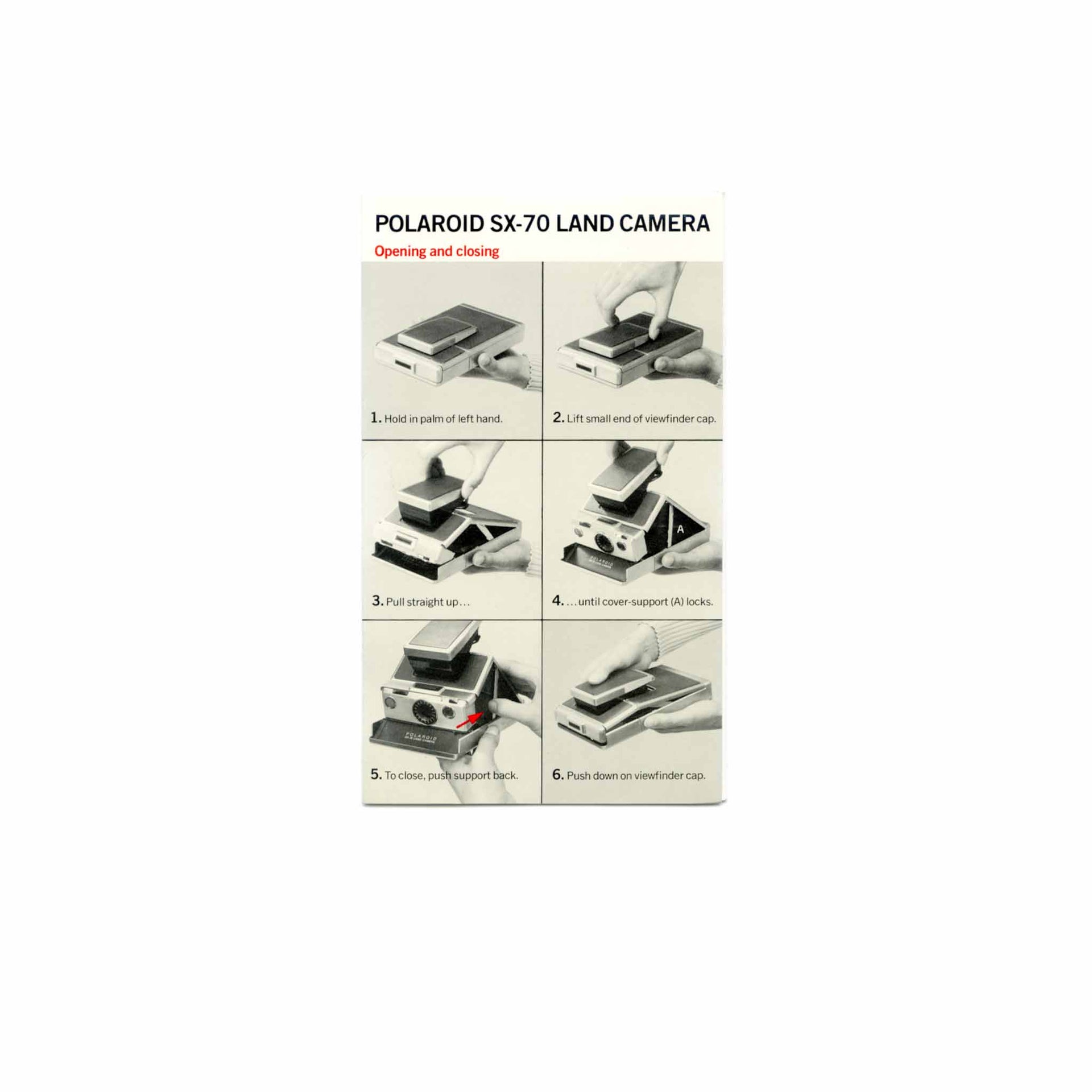 Polaroid SX-70 Manuals :: Vintage Opening and Closing SX-70