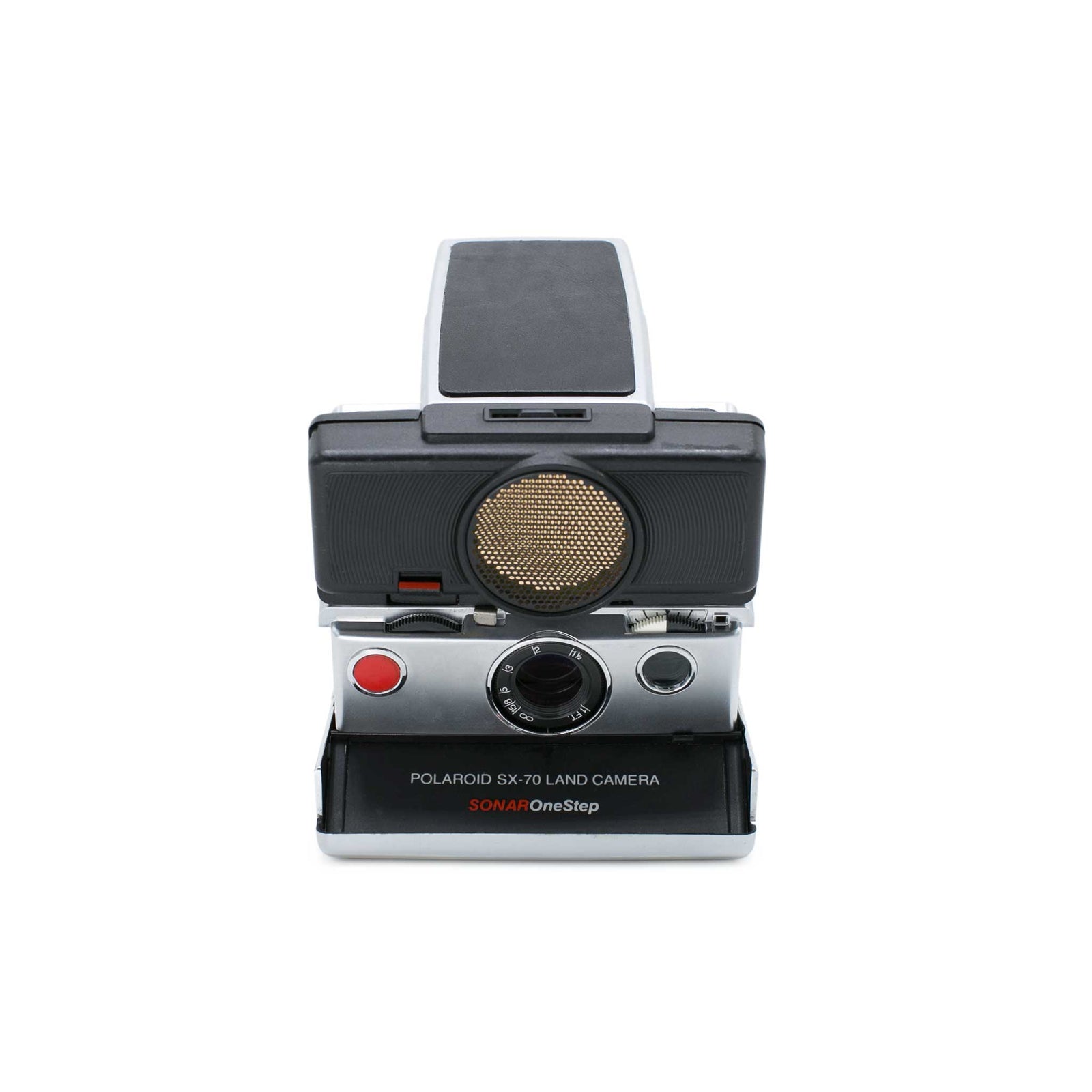 Polaroid SX-70 Sonar - Black on Chrome