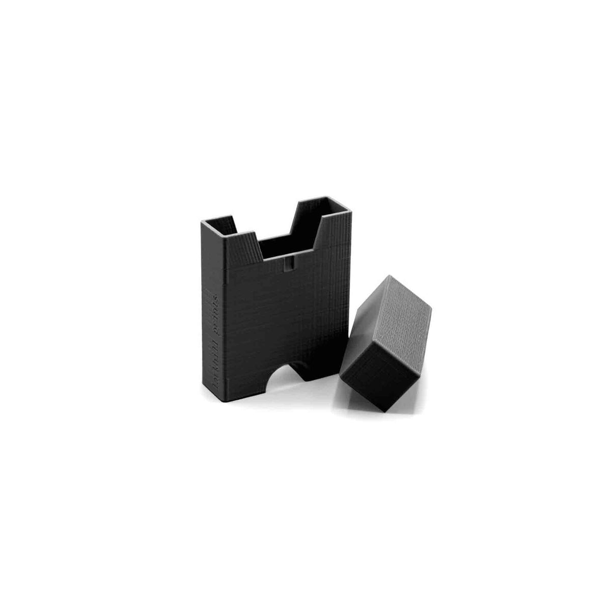 A black safety box designed for storing Polaroid Go film, displayed against a white background with a lid.